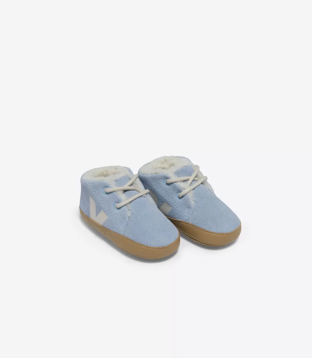 Enfant VEJA Baby<BABY FURED SUEDE STEEL PIERRE