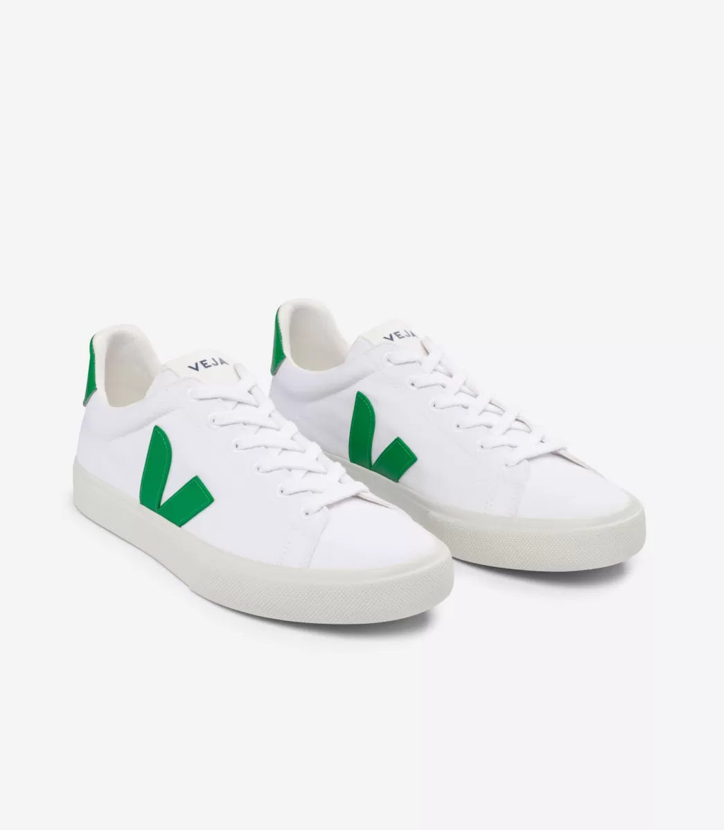 Femme VEJA Adulte | Vegan<CAMPO CANVAS WHITE EMERAUDE