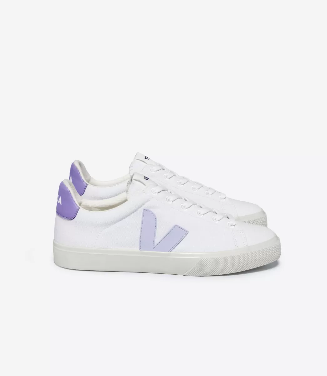 Femme VEJA Adulte | Vegan<CAMPO CANVAS WHITE SWAN LAVANDE