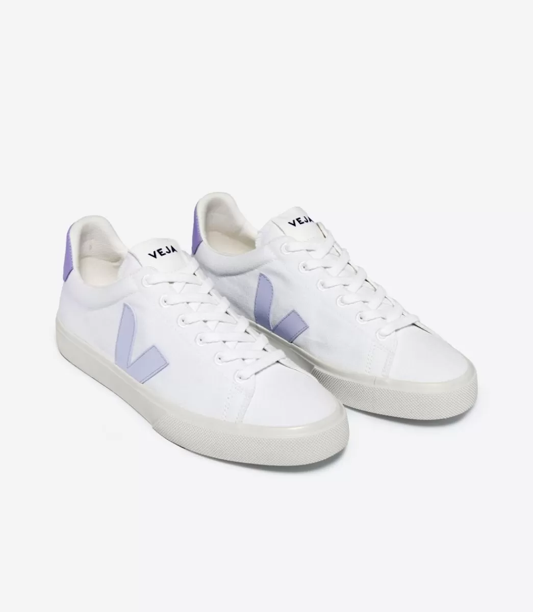 Femme VEJA Adulte | Vegan<CAMPO CANVAS WHITE SWAN LAVANDE