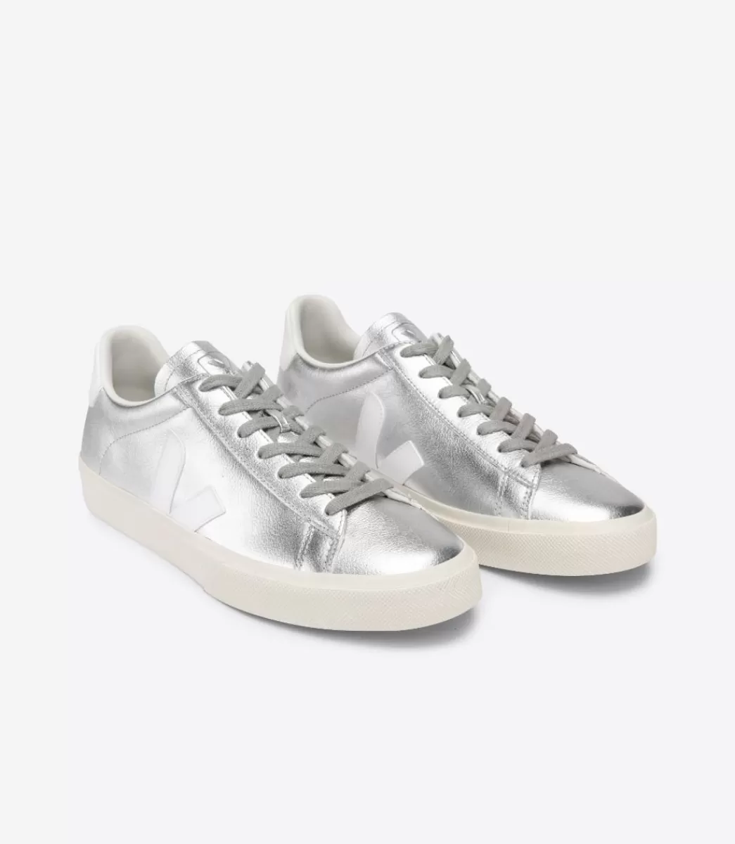 Femme VEJA Campo<CAMPO LEATHER SILVER WHITE