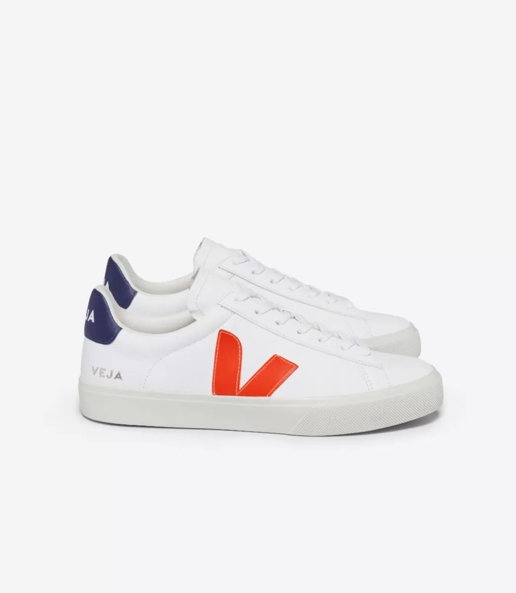 Femme VEJA Campo | Campo<CAMPO LEATHER WHITE COBALT ORANGE FLUO