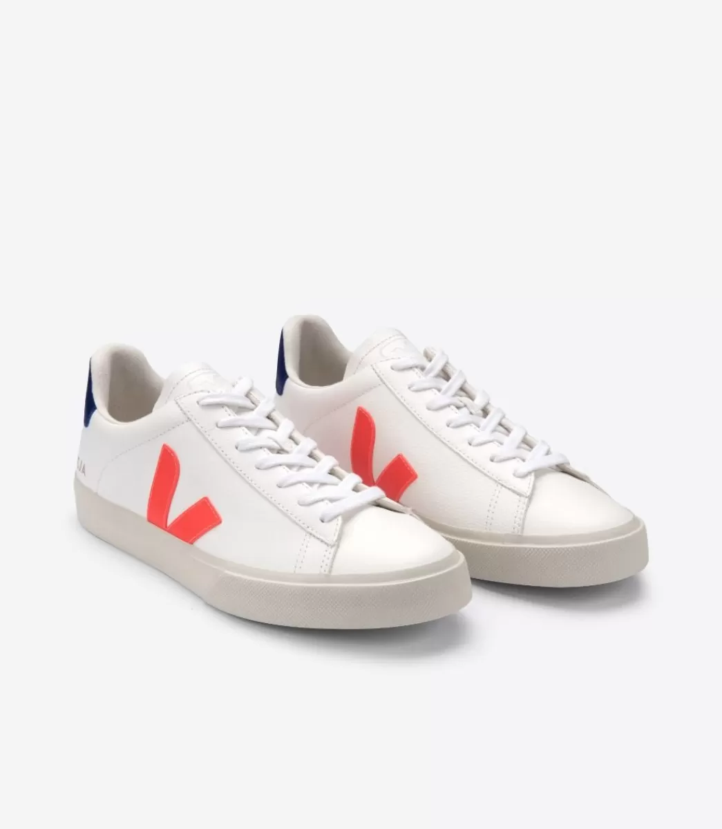 Femme VEJA Campo | Campo<CAMPO LEATHER WHITE COBALT ORANGE FLUO