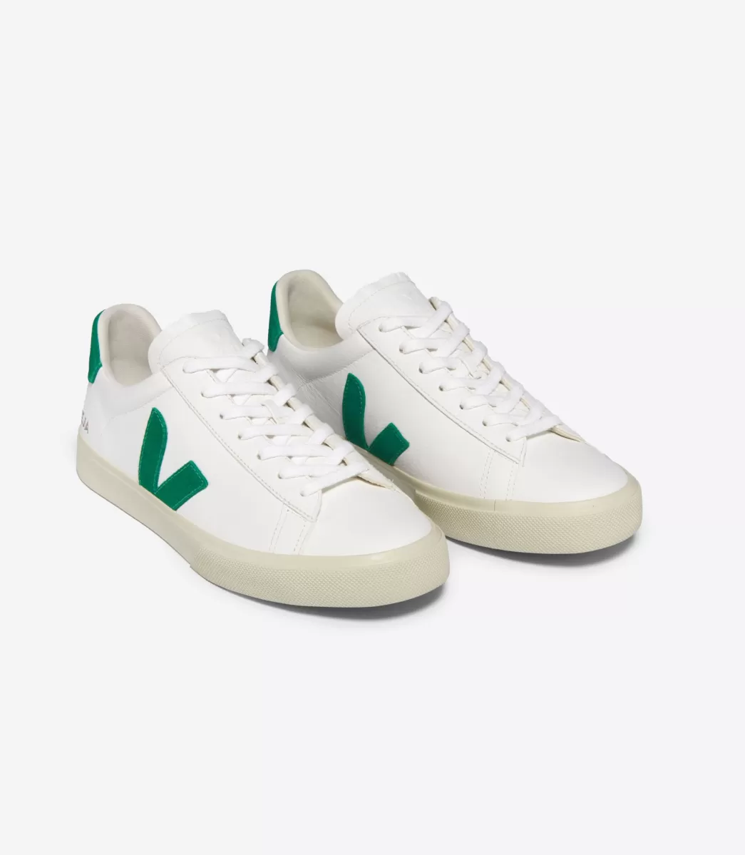 Femme VEJA Campo | Campo<CAMPO LEATHER WHITE EMERAUDE
