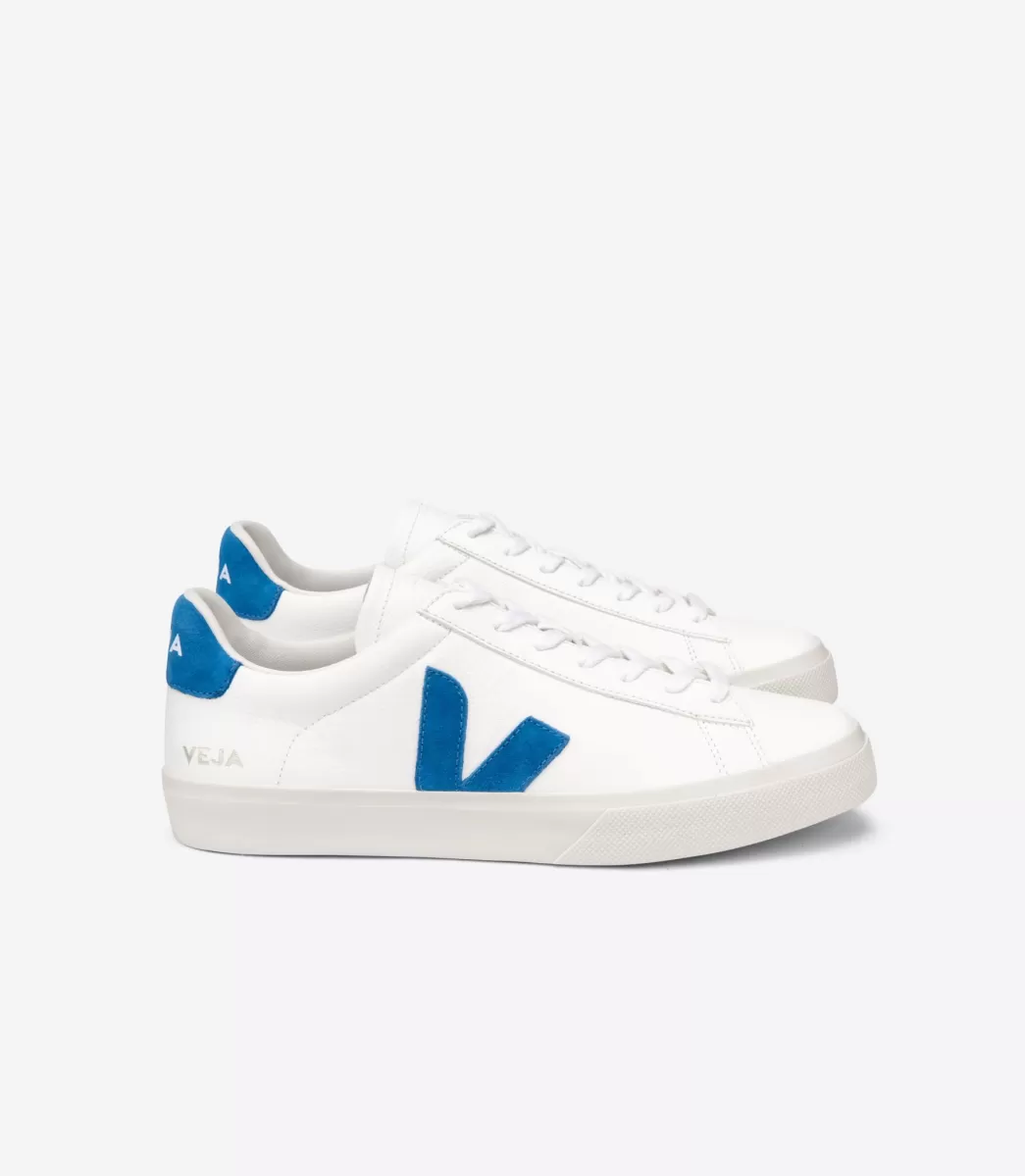 VEJA Adultes<CAMPO LEATHER WHITE SWEDISH BLUE