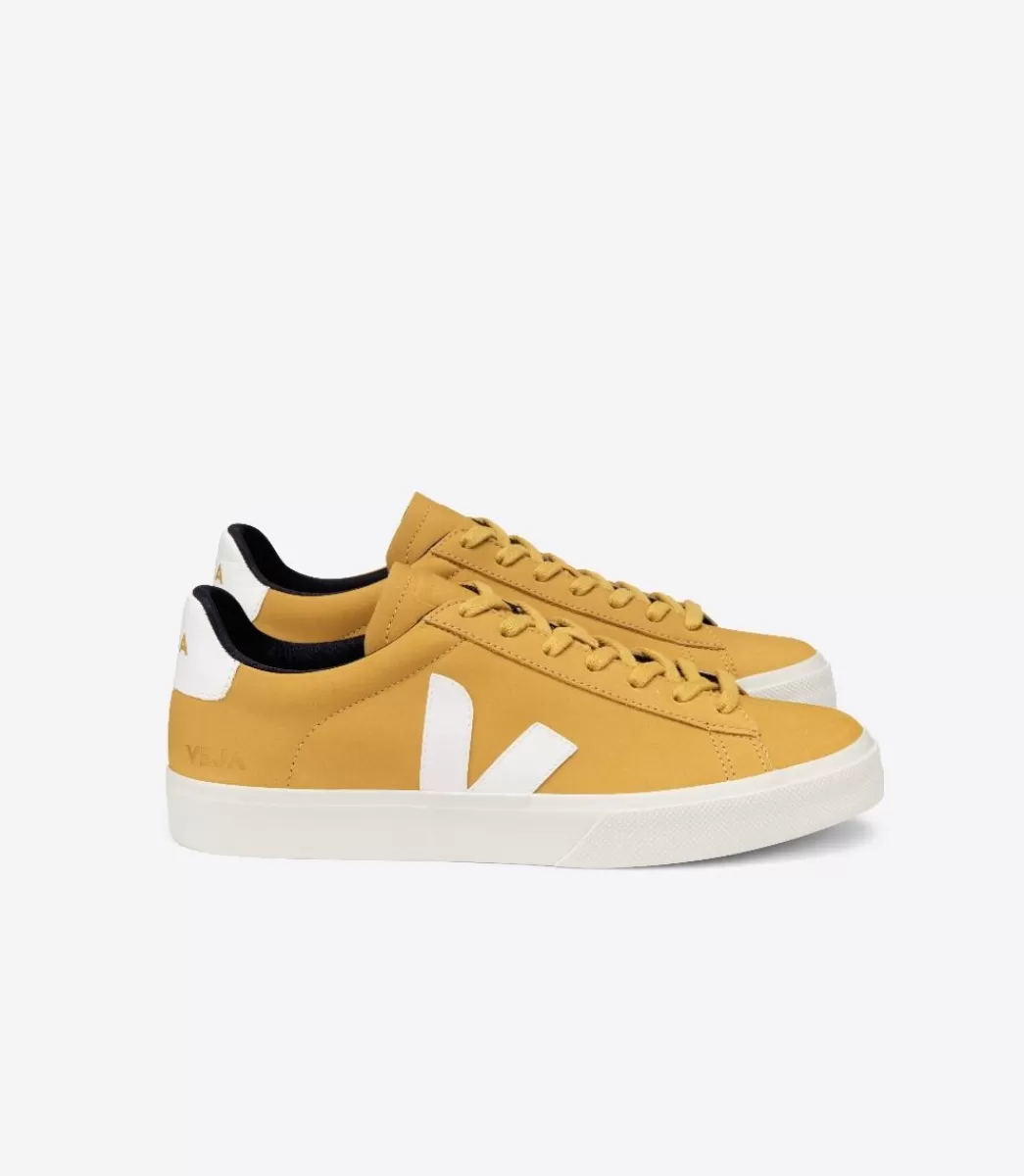 VEJA Adultes<CAMPO NUBUCK MOUTARDE WHITE