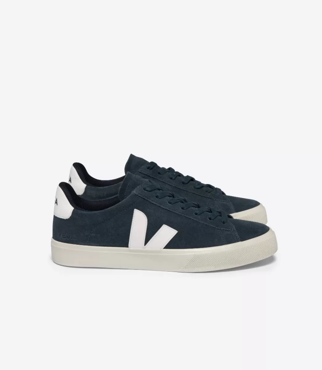 Femme VEJA Campo<CAMPO SUEDE NAUTICO WHITE