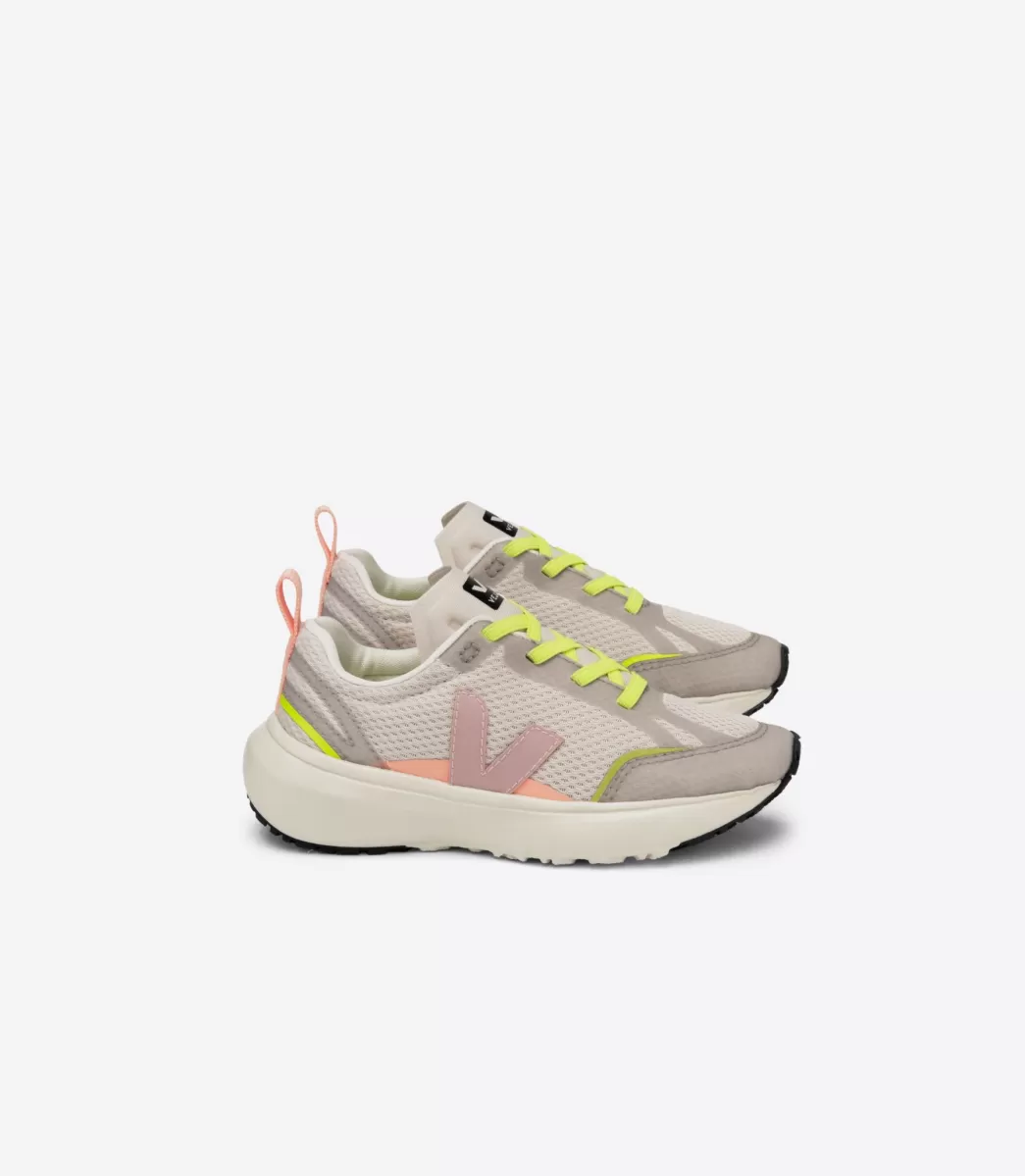 Enfant VEJA Enfant | Vegan<CANARY ELASTIC LACES ALVEOMESH NATURAL BABE