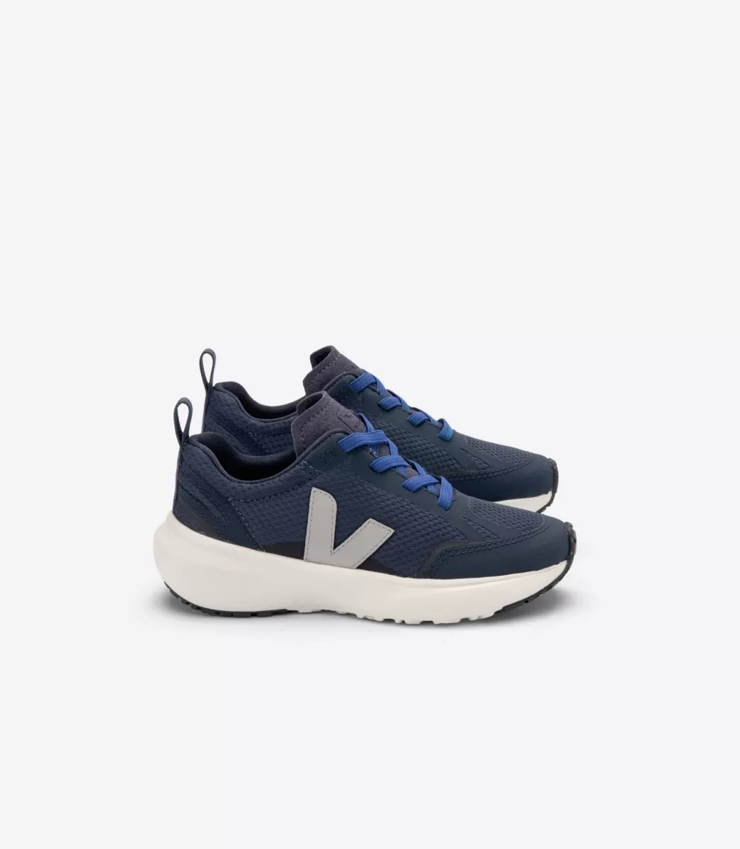Enfant VEJA Enfant | Vegan<CANARY ELASTIC LACES ALVEOMESH NAUTICO OXFORD GREY