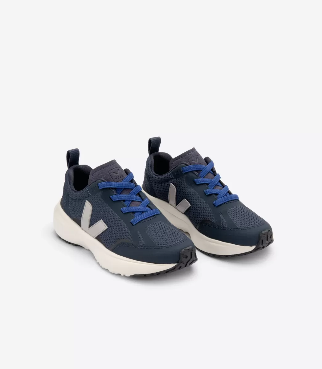 Enfant VEJA Enfant | Vegan<CANARY ELASTIC LACES ALVEOMESH NAUTICO OXFORD GREY