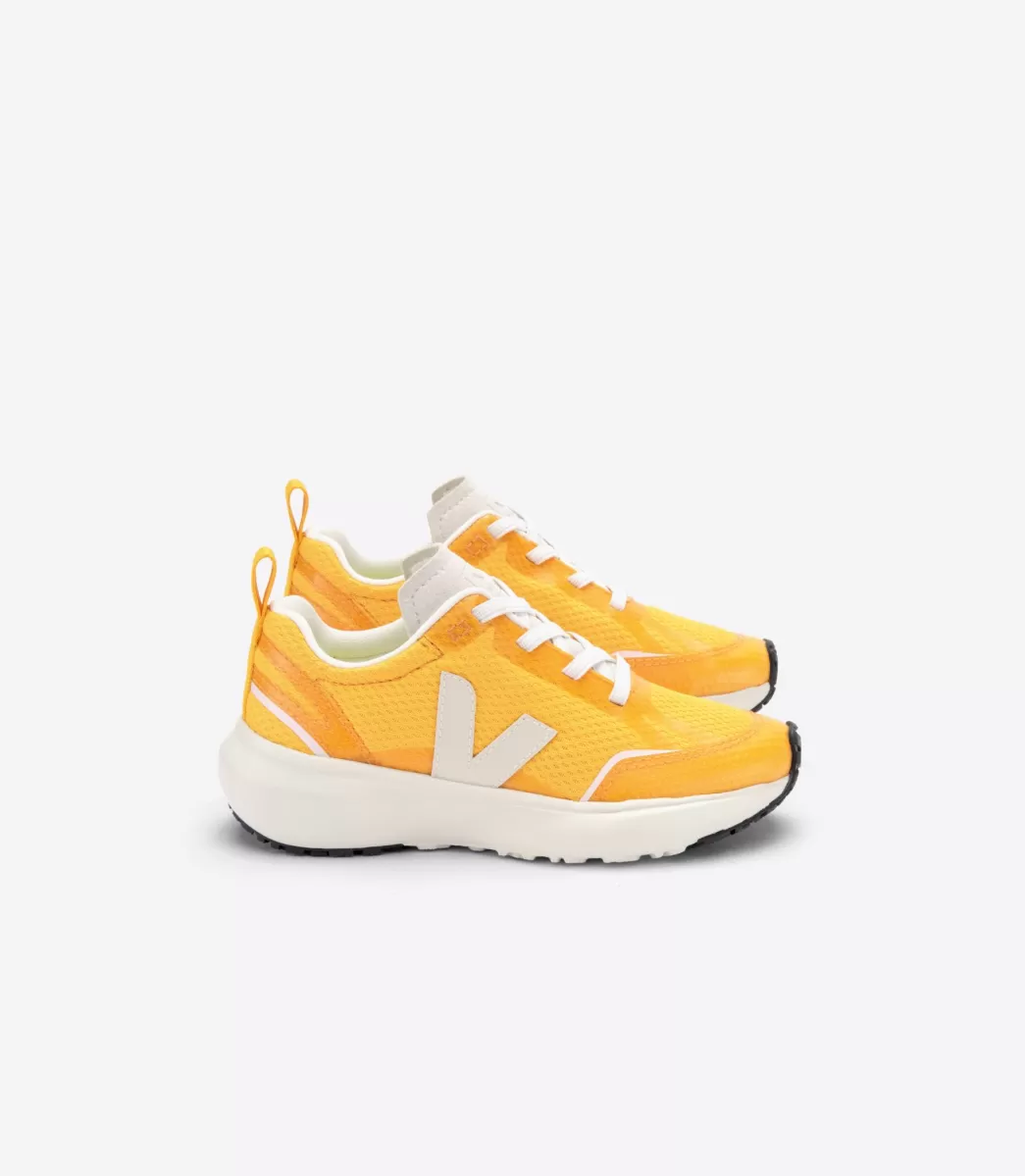 Enfant VEJA Enfants<CANARY ELASTIC LACES ALVEOMESH OURO PIERRE