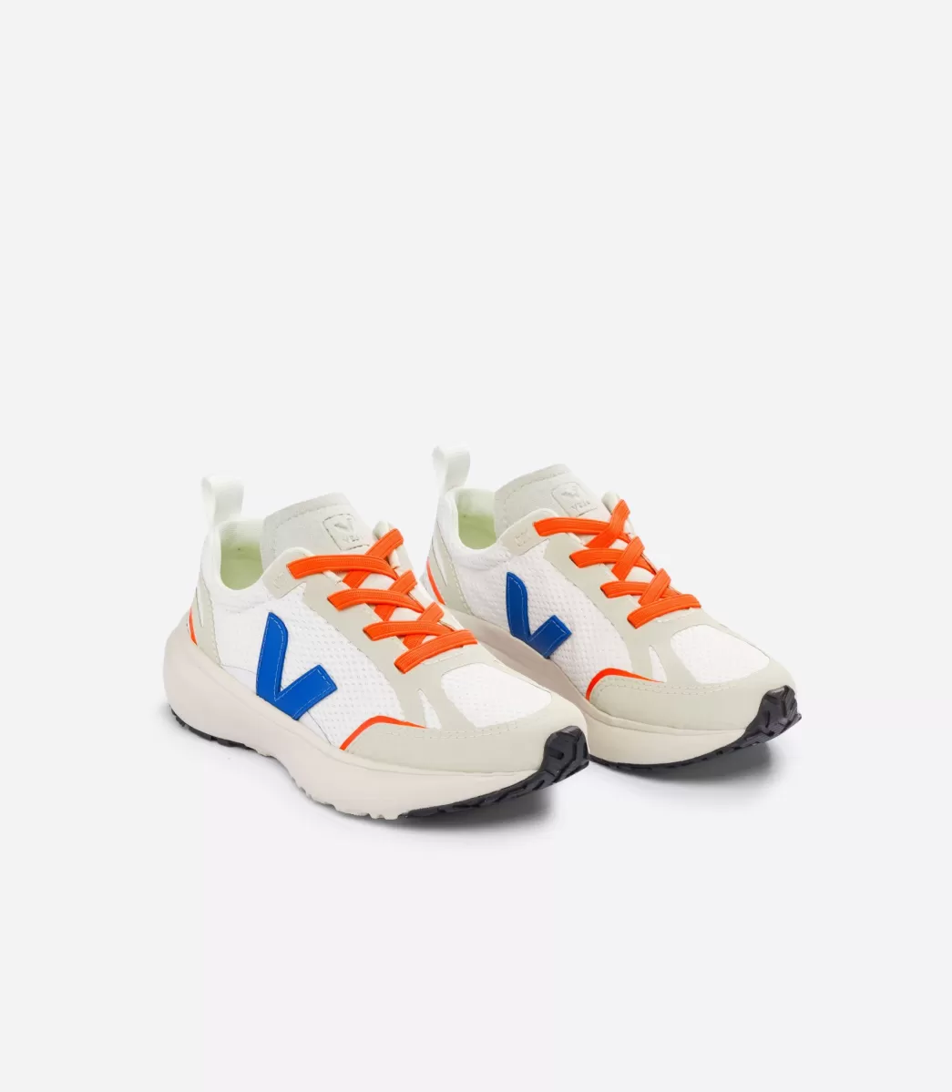 Enfant VEJA Enfant | Vegan<CANARY ELASTIC LACES ALVEOMESH WHITE INDIGO