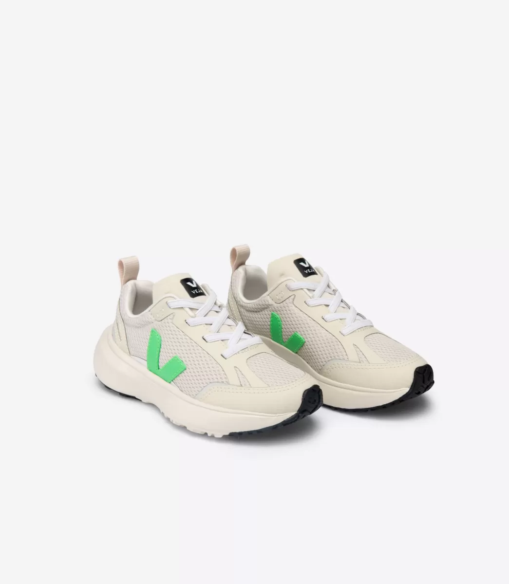 Enfant VEJA Enfants<CANARY ELASTIC LACES NATURAL ABSINTHE