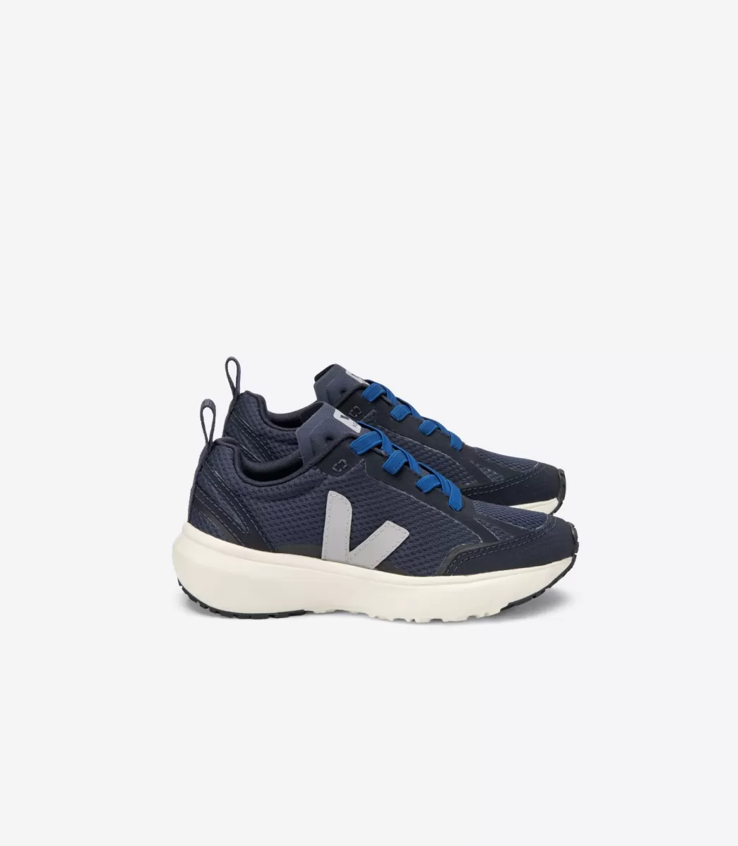 Enfant VEJA Enfants<CANARY ELASTIC LACES NAUTICO OXFORD GREY