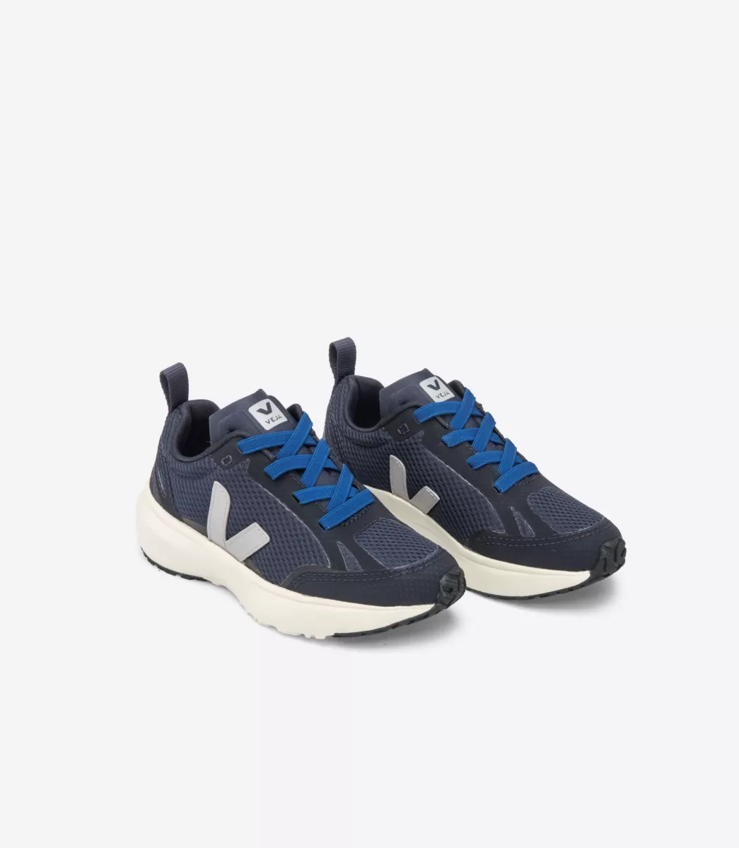 Enfant VEJA Enfants<CANARY ELASTIC LACES NAUTICO OXFORD GREY