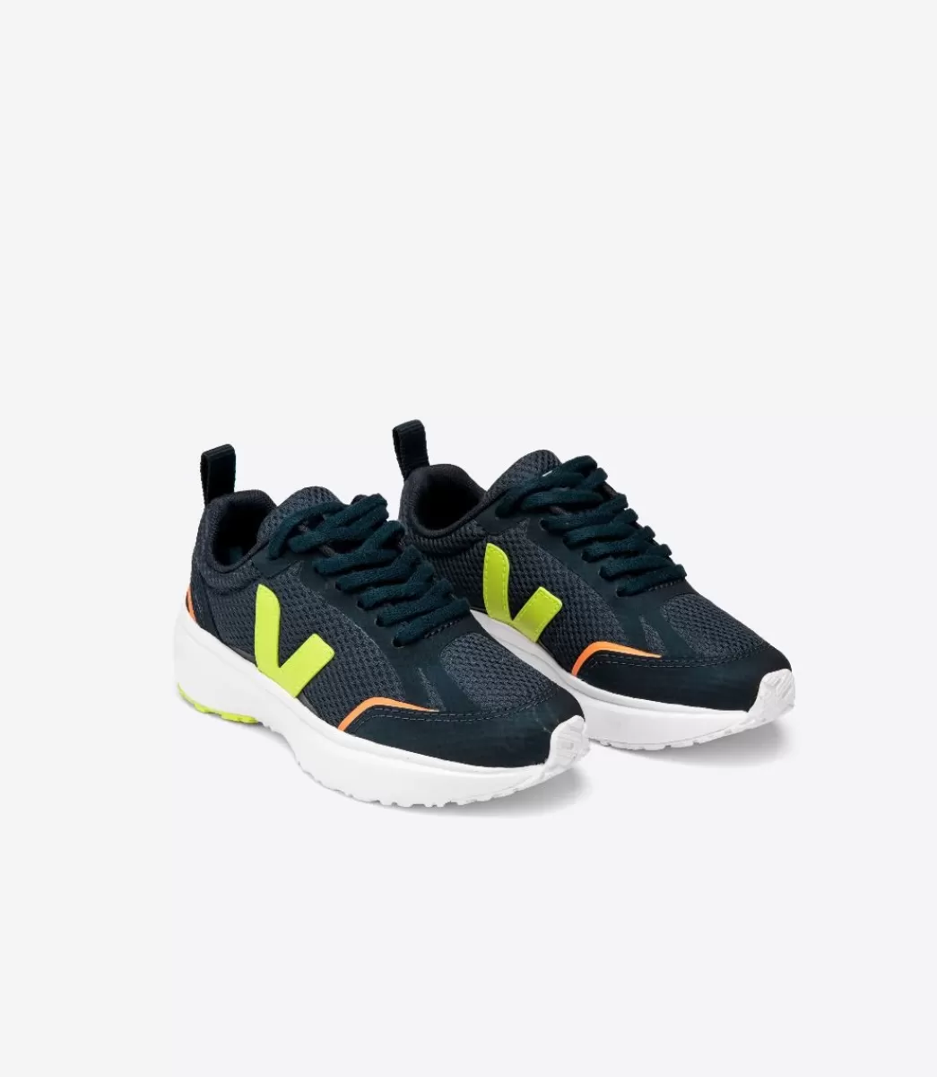 Enfant VEJA Enfants<CANARY LACES ALVEOMESH NAUTICO JAUNE FLUO