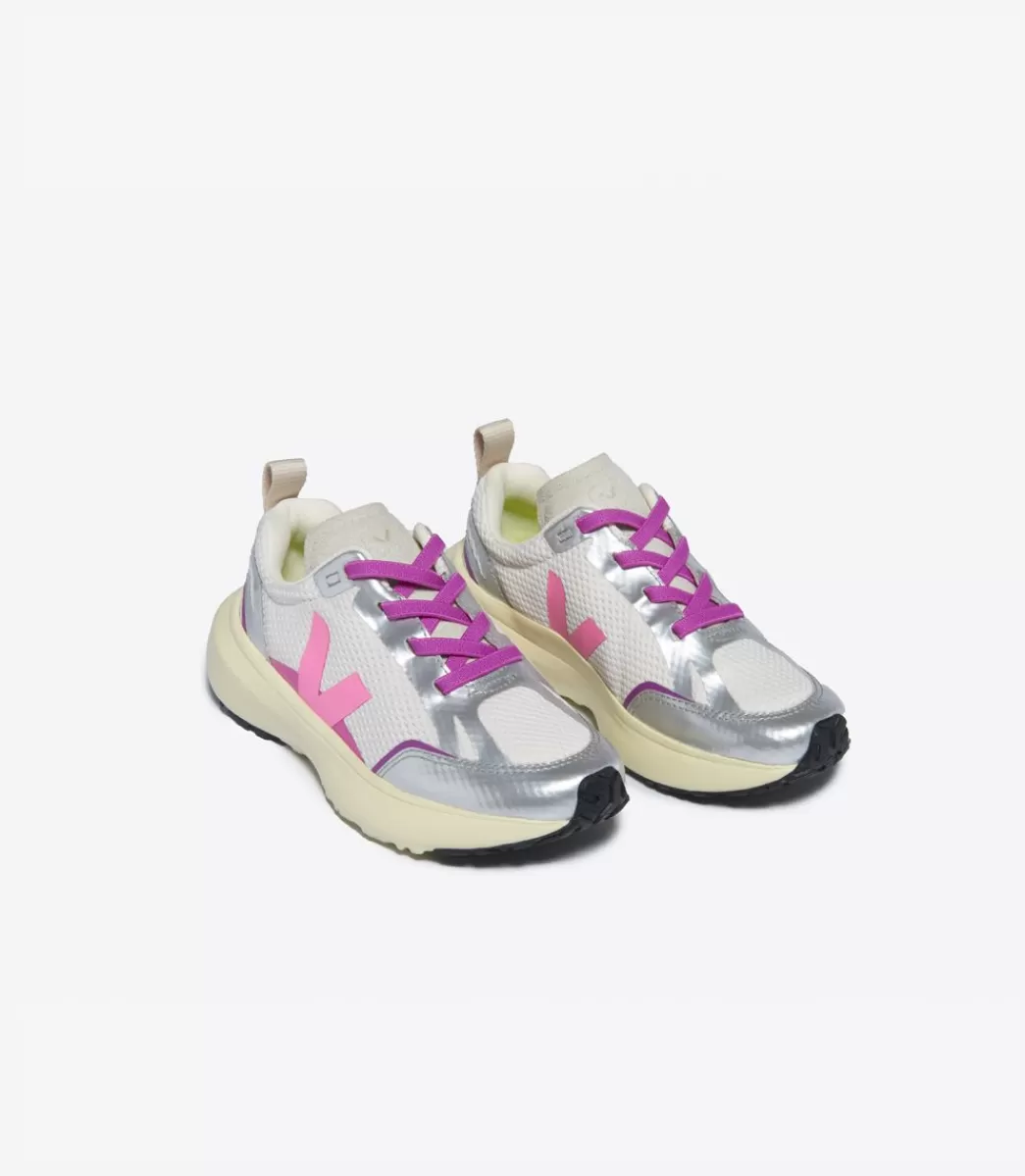 Enfant VEJA Enfant | Vegan<CANARY LIGHT ALVEOMESH GRAVEL MALIBU SILVER