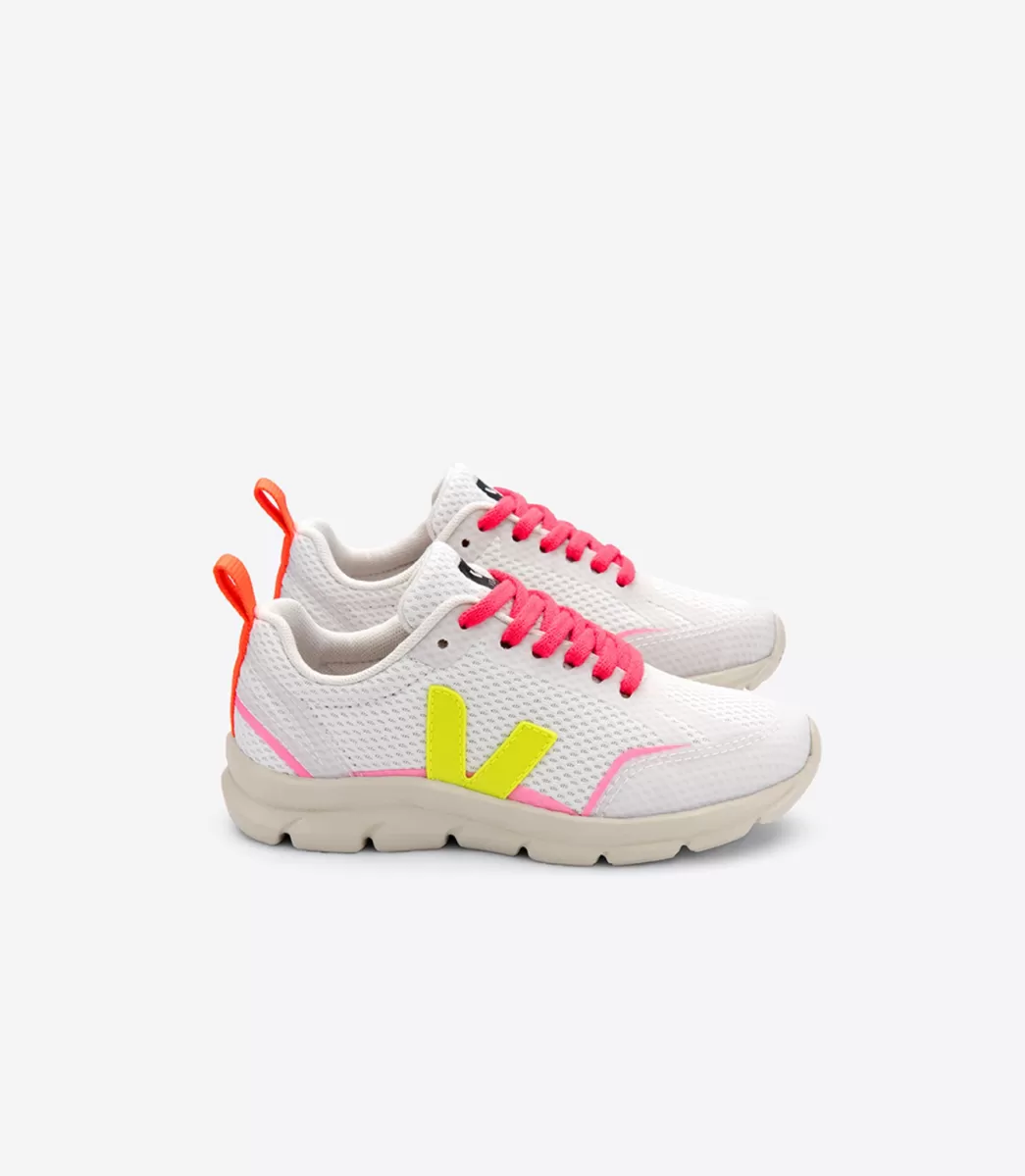 Enfant VEJA Enfants<CANARY X BONTON WHITE JAUNE FLUO CANDY