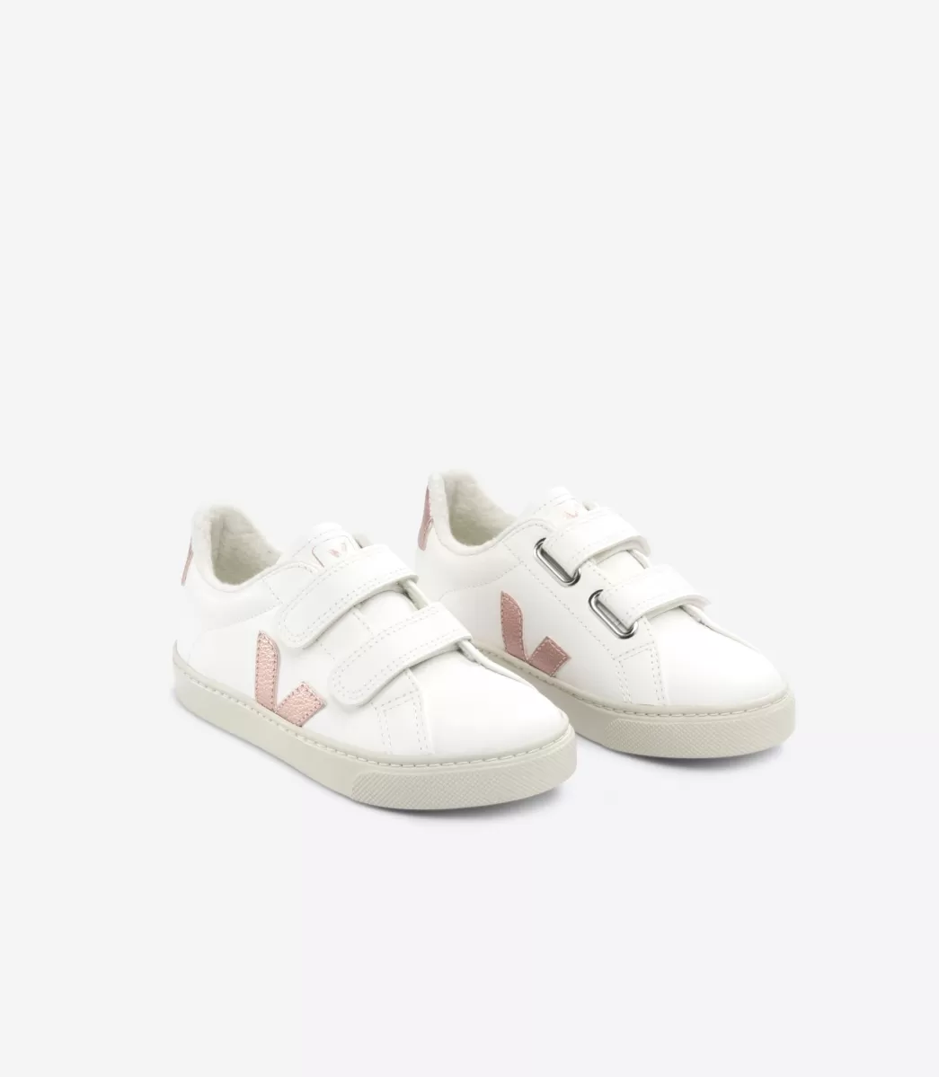 Enfant VEJA Esplar<ESPLAR FURED LEATHER WHITE NACRE