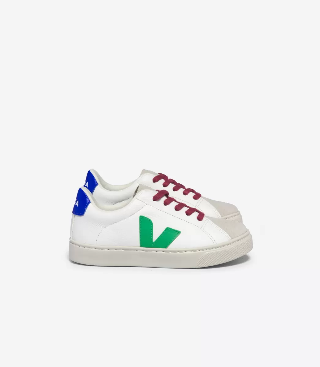 Enfant VEJA Esplar<ESPLAR LACES LEATHER WHITE LEAF PAROS