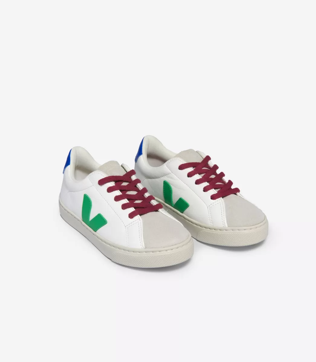 Enfant VEJA Esplar<ESPLAR LACES LEATHER WHITE LEAF PAROS