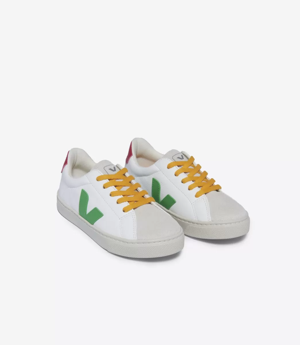 Enfant VEJA Esplar<ESPLAR LACES LEATHER WHITE LEAF PEKIN