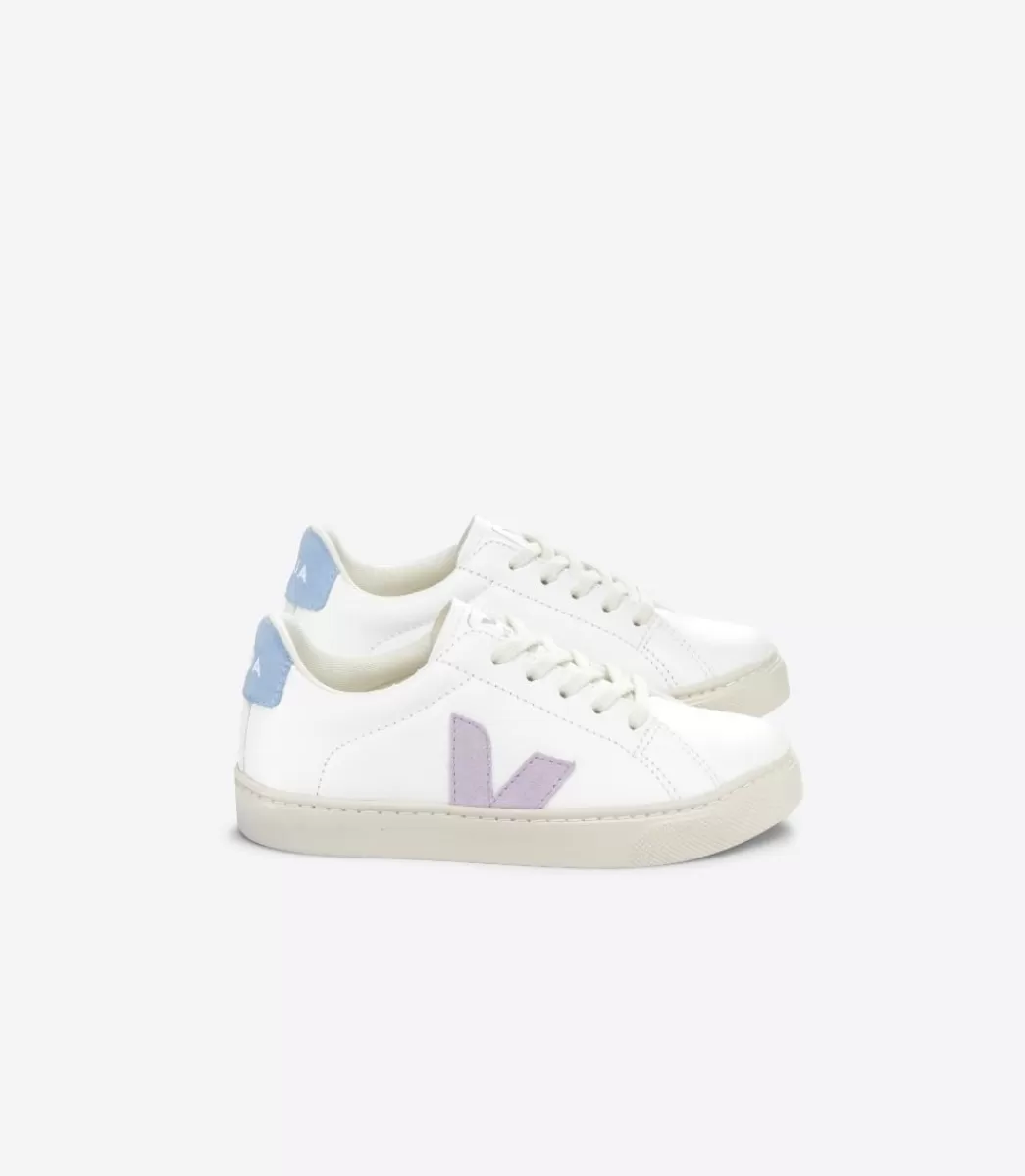 Enfant VEJA Esplar<ESPLAR LACES LEATHER WHITE PARME STEEL