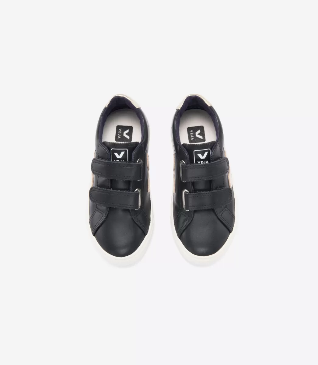 Enfant VEJA Enfants<ESPLAR LEATHER BLACK GOLD