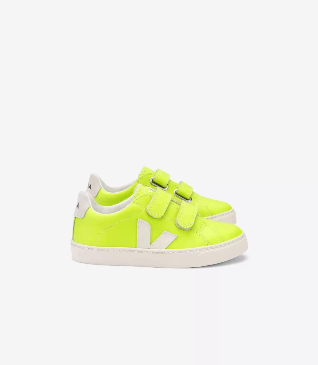 Enfant VEJA Enfants<ESPLAR LEATHER JAUNE FLUO PIERRE