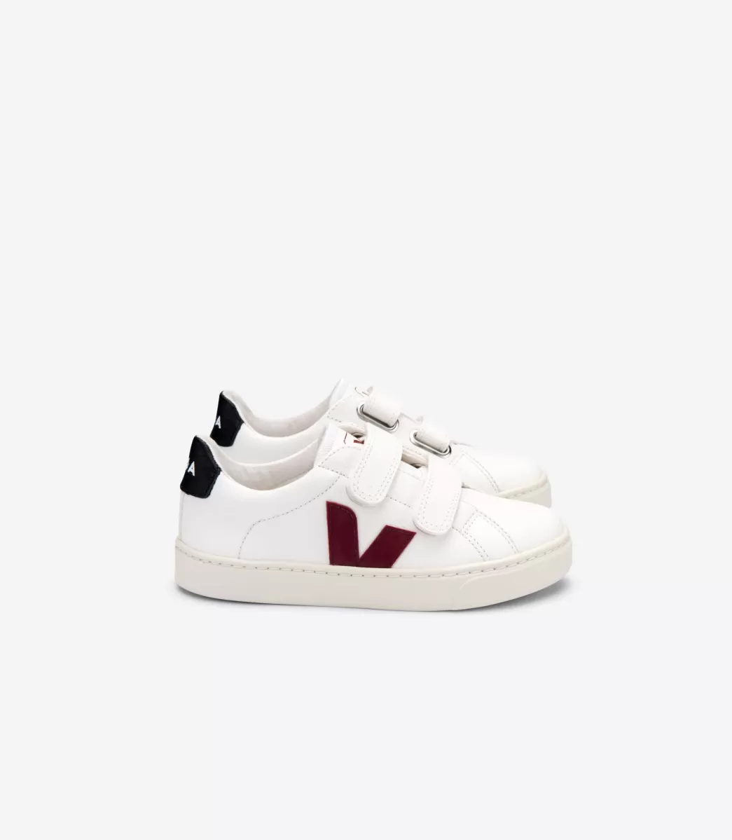 Enfant VEJA Esplar<ESPLAR LEATHER WHITE MARSALA BLACK