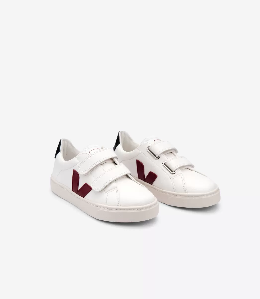 Enfant VEJA Esplar<ESPLAR LEATHER WHITE MARSALA BLACK