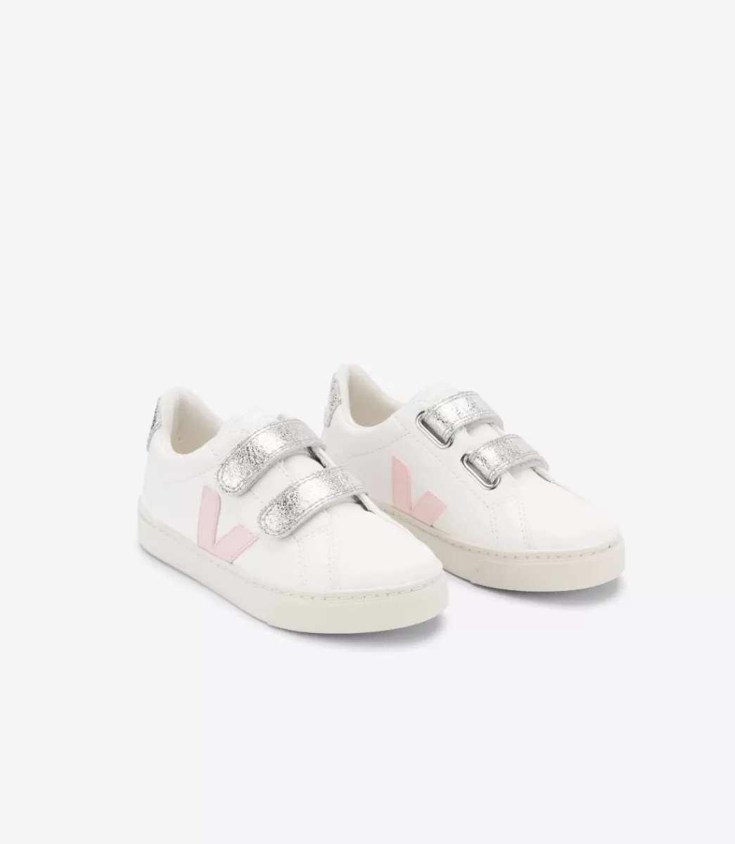Enfant VEJA Esplar<ESPLAR LEATHER WHITE PETALE SILVER