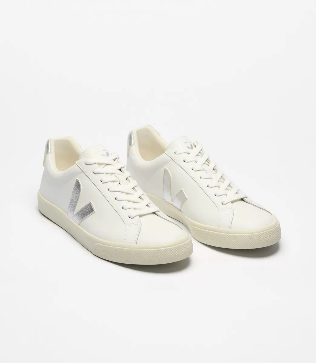 Femme VEJA Esplar<ESPLAR LEATHER WHITE SILVER
