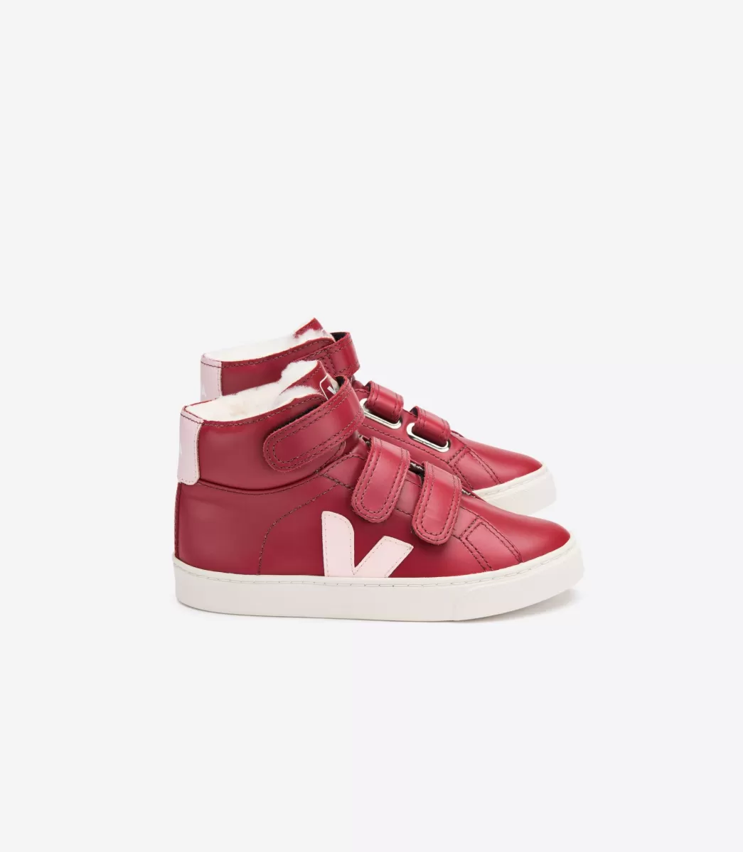 Enfant VEJA Enfants<ESPLAR MID FURED LEATHER MARSALA PIERRE