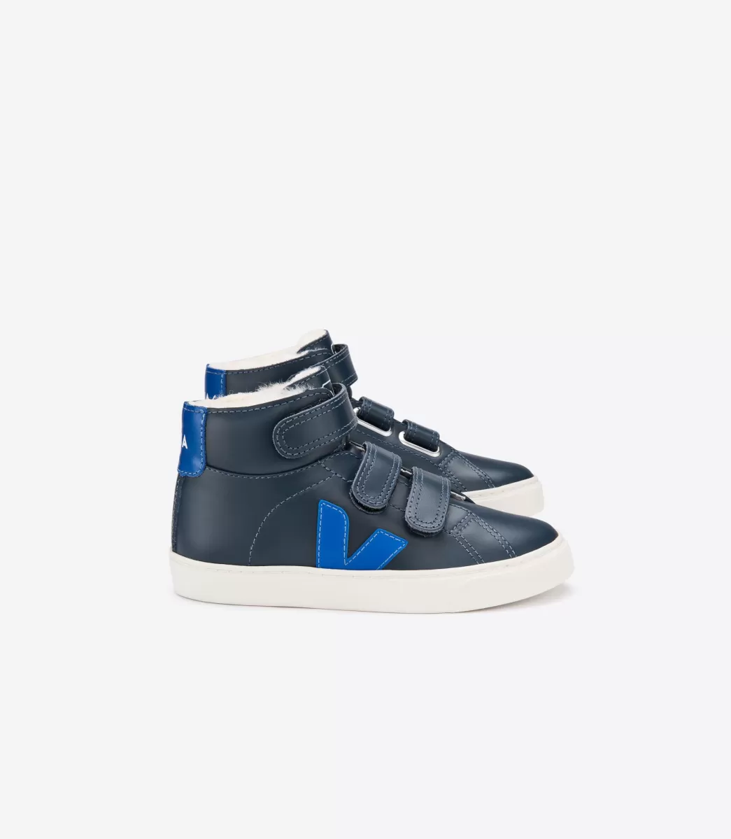 Enfant VEJA Enfants<ESPLAR MID FURED LEATHER NAUTICO INDIGO