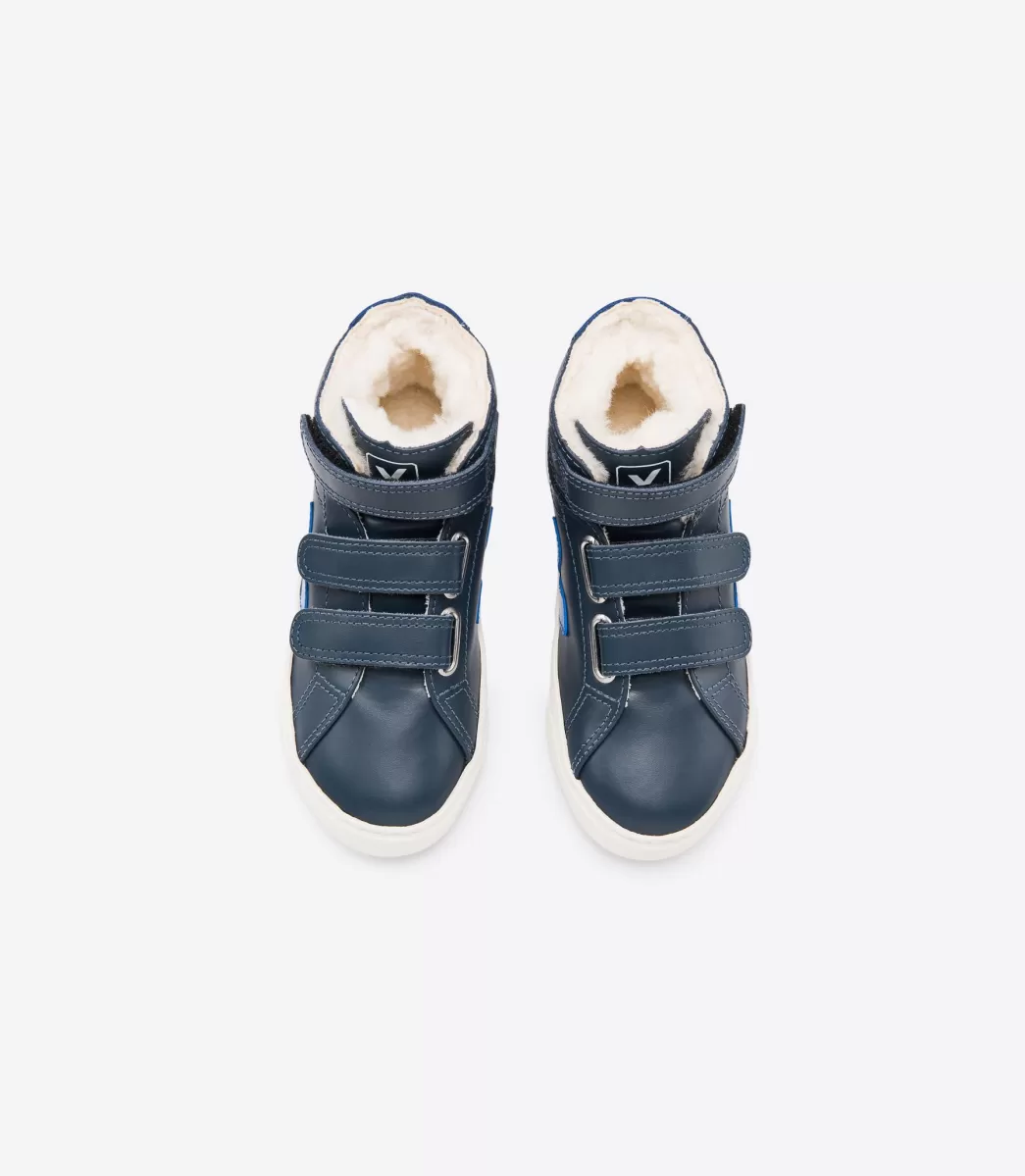Enfant VEJA Enfants<ESPLAR MID FURED LEATHER NAUTICO INDIGO