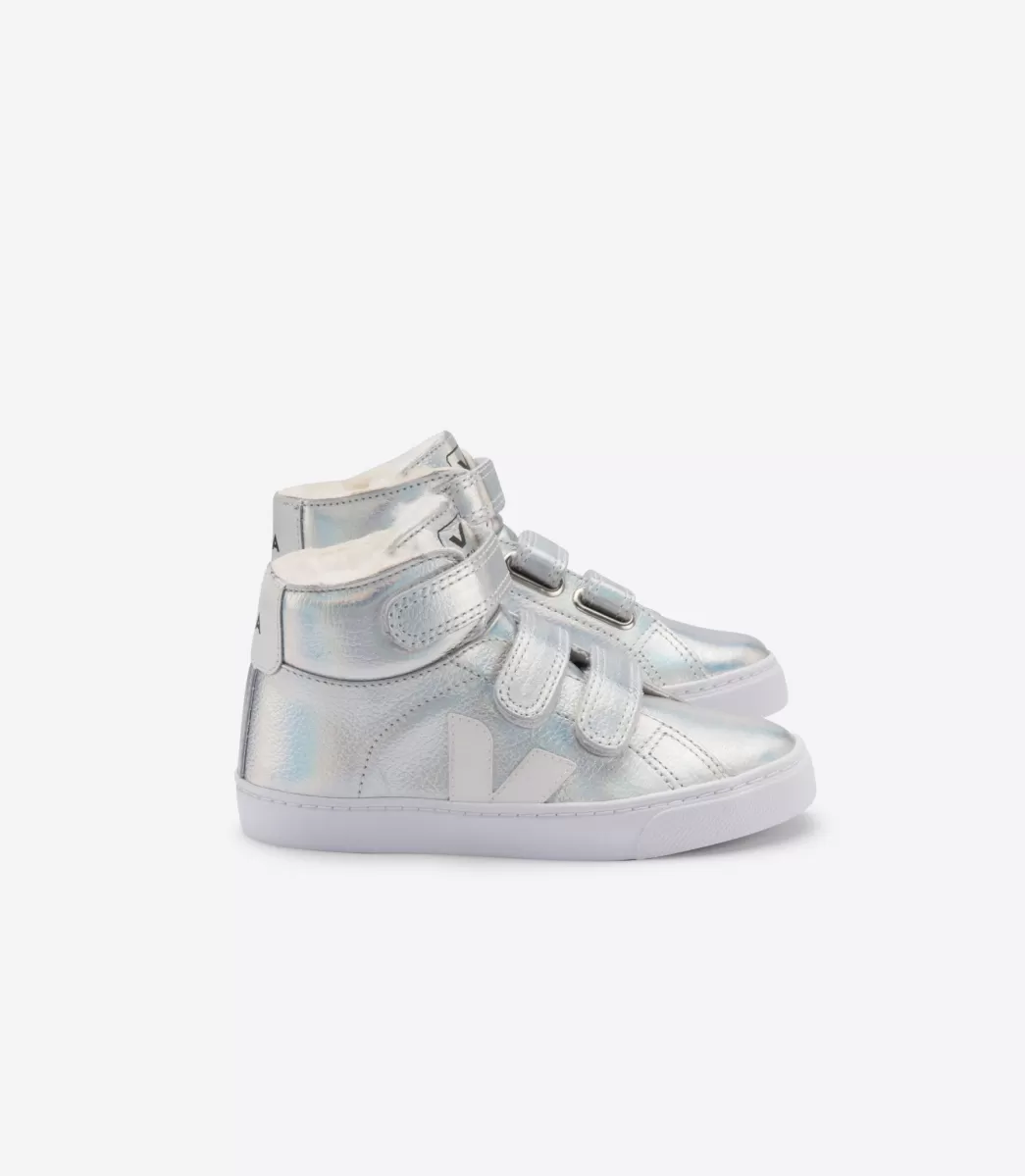 Enfant VEJA Enfants<ESPLAR MID FURED LEATHER UNICORN WHITE