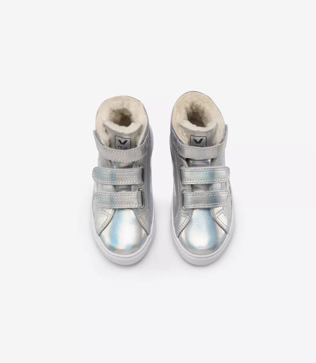 Enfant VEJA Enfants<ESPLAR MID FURED LEATHER UNICORN WHITE