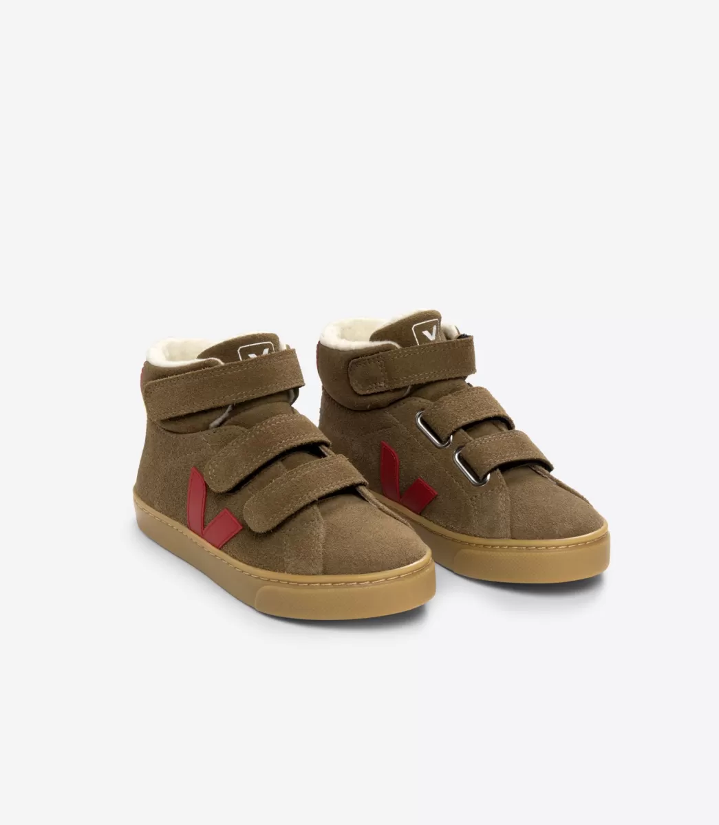 Enfant VEJA Montantes | Esplar Mid<ESPLAR MID FURED SUEDE BROWN PEKIN