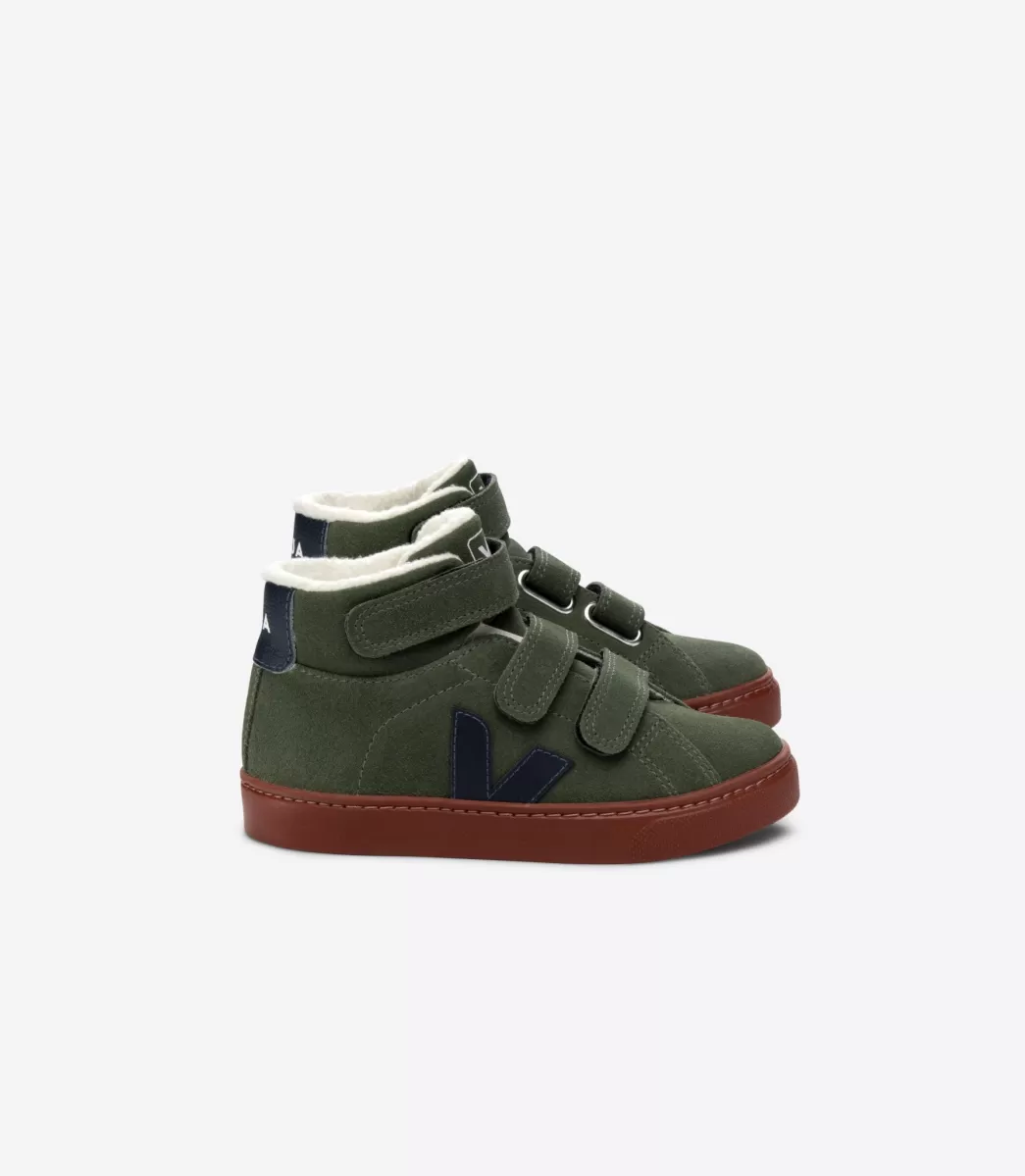 Enfant VEJA Enfants<ESPLAR MID FURED SUEDE MUD NAUTICO