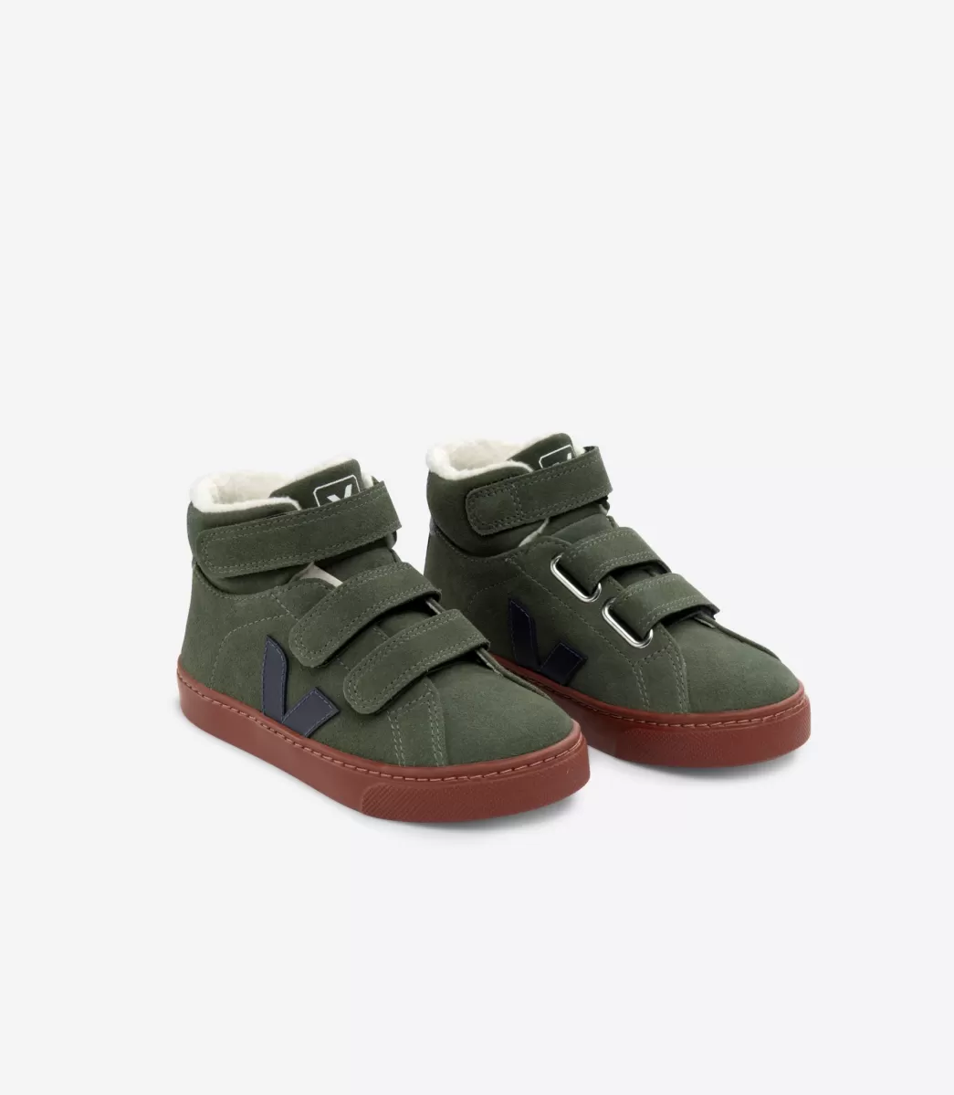 Enfant VEJA Enfants<ESPLAR MID FURED SUEDE MUD NAUTICO