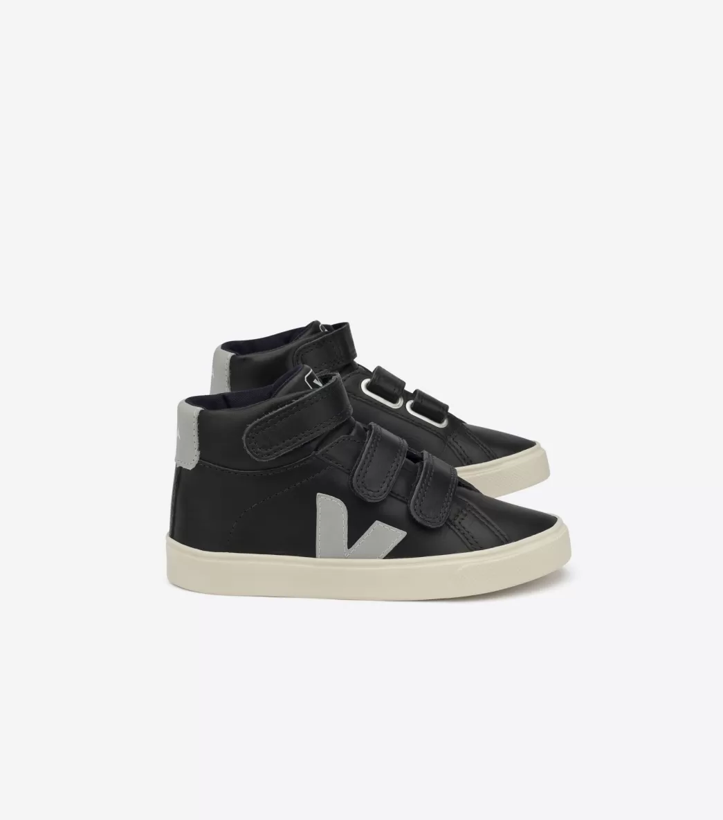 Enfant VEJA Enfants<ESPLAR MID LEATHER BLACK GREY