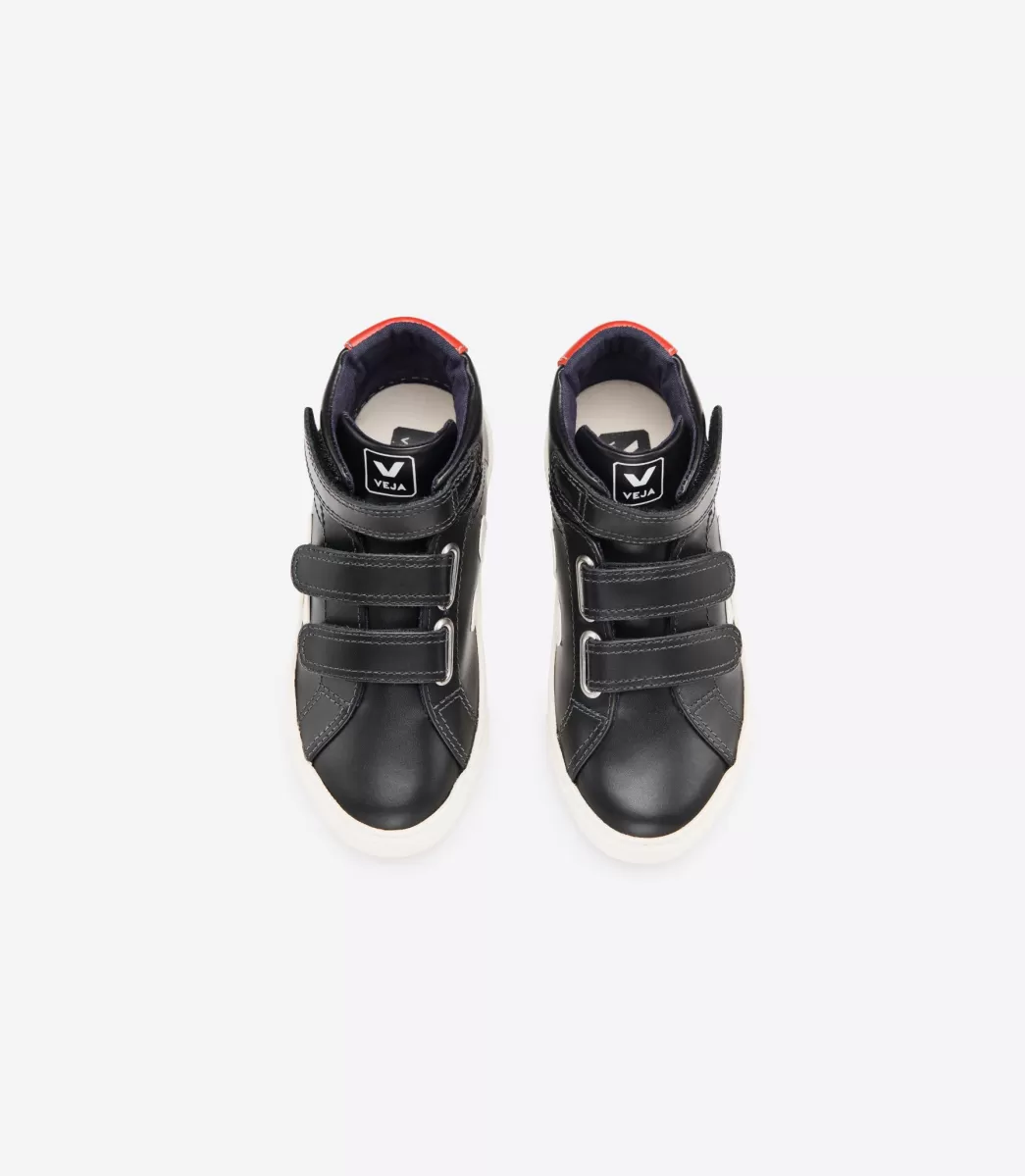 Enfant VEJA Enfants<ESPLAR MID LEATHER BLACK ROUILLE