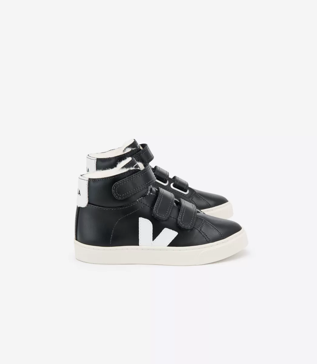 Enfant VEJA Enfants<ESPLAR MID LEATHER FURED BLACK