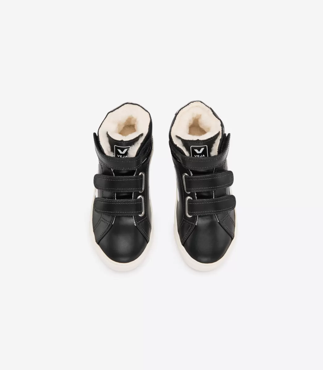 Enfant VEJA Enfants<ESPLAR MID LEATHER FURED BLACK