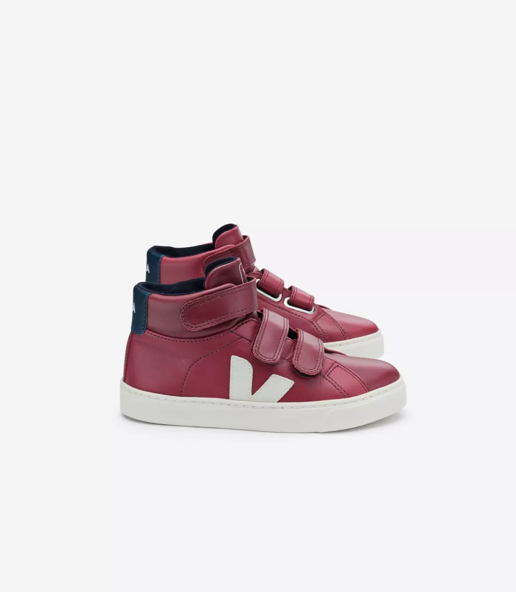 Enfant VEJA Enfants<ESPLAR MID LEATHER MARSALA NAUTICO