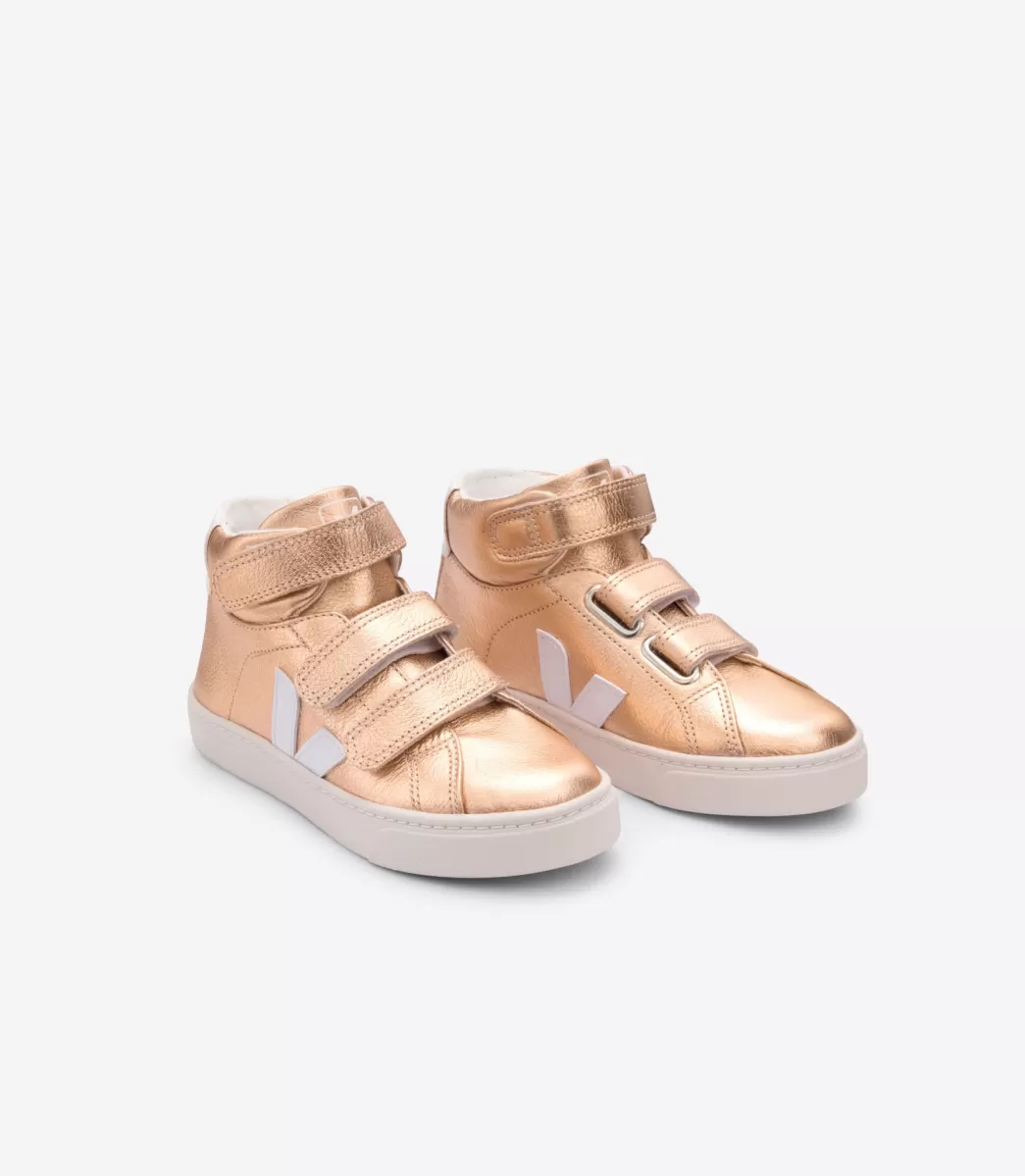Enfant VEJA Enfants<ESPLAR MID LEATHER VENUS WHITE
