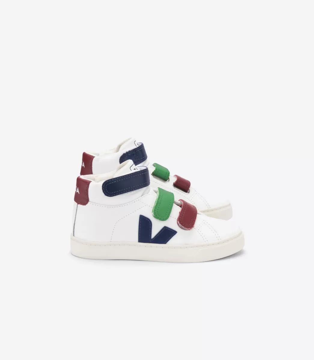 Enfant VEJA Enfants<ESPLAR MID LEATHER WHITE MULTICO