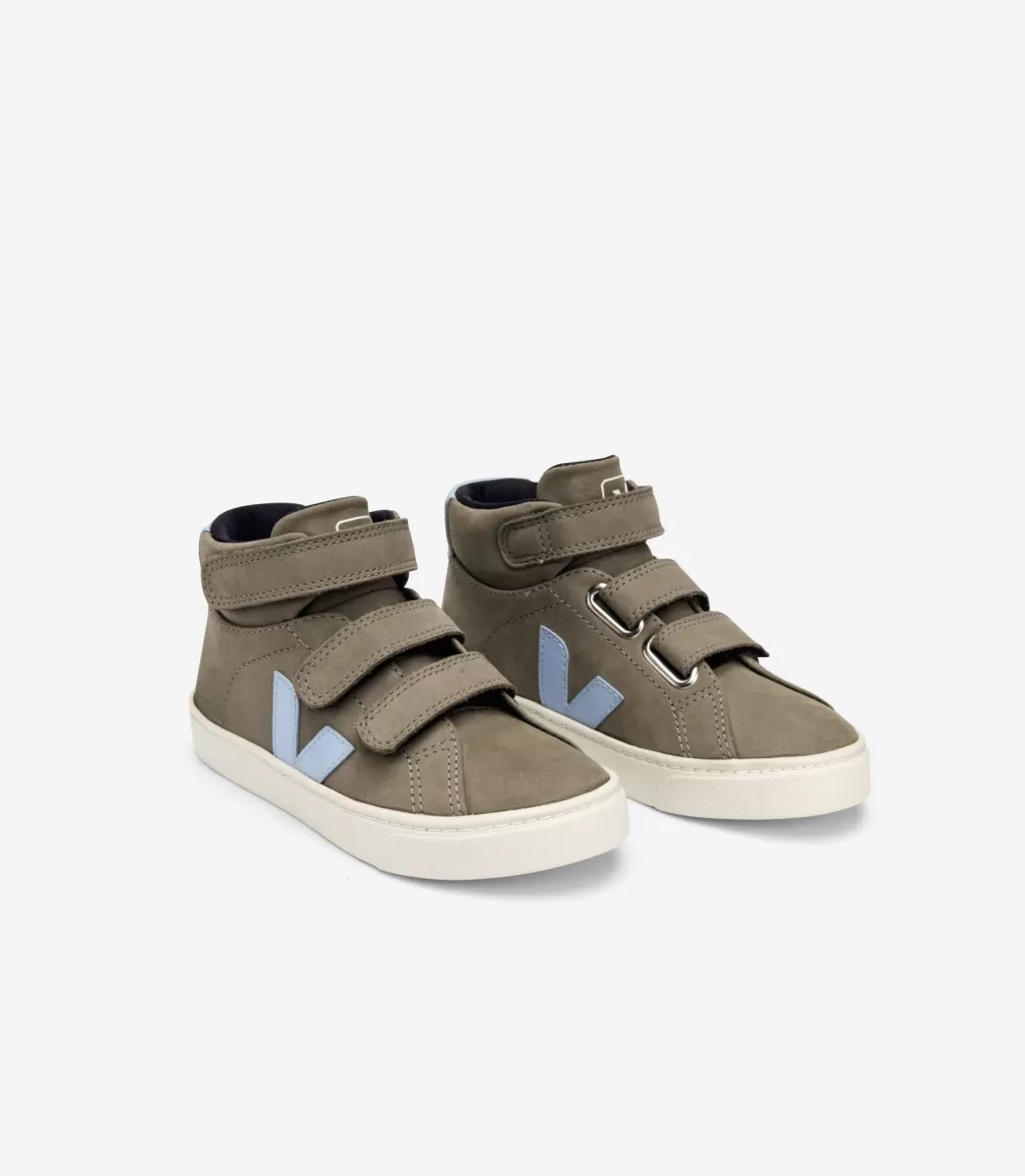 Enfant VEJA Enfants<ESPLAR MID NUBUCK MOONROCK STEEL