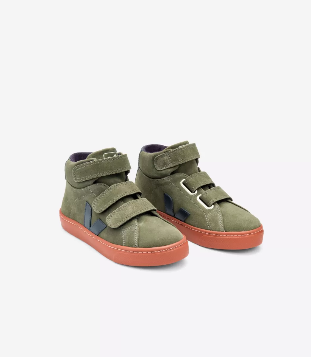 Enfant VEJA Montantes | Esplar Mid<ESPLAR MID SUEDE MUD NAUTICO RUST SOLE